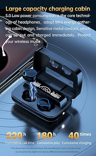 Miniatura 4 de TWS Auriculares Bluetooth auriculares inalámbricos estéreo HD con cancelación de ruido auriculares Bluetooth 51 180 horas de reproducción