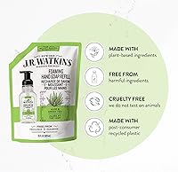Vista 2 de J.R. Watkins Bolsa de repuesto de jabón de manos espumoso, jabón de manos de espuma perfumada para baño o cocina, fabricado en Estados Unidos