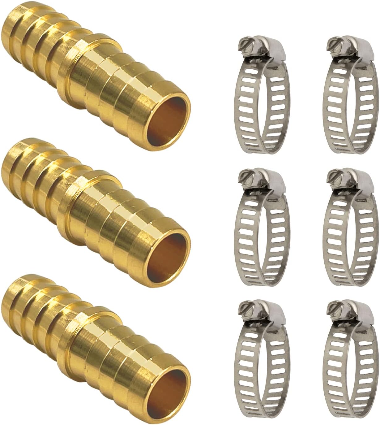 LIONMAX Hose Barb Fitting 3 PCS, 5/8 Inch to 5/8 Inch Barb