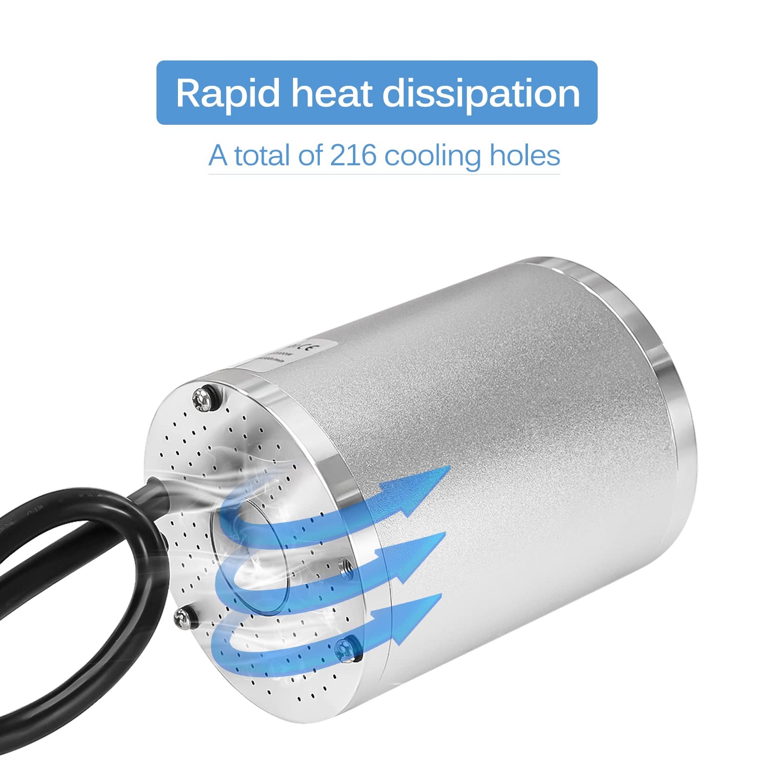 Buy Electric Brushless DC Motor Kit 72V 3000W 4900RPM High Speed