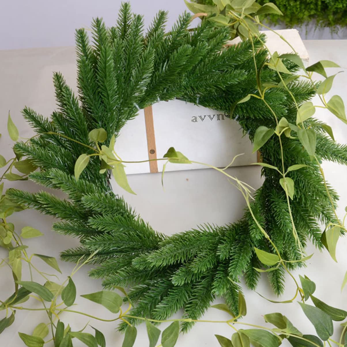 PRETYZOOM 3 Sätze Simulierte Dreizackige Kiefernnadeln Kleiner Falscher Kaktus Weihnachtliche Tischdeko Dekorative Weihnachtsgirlande Weihnachtsdekoration Rot Green Plastikblume 20 Stück * 3