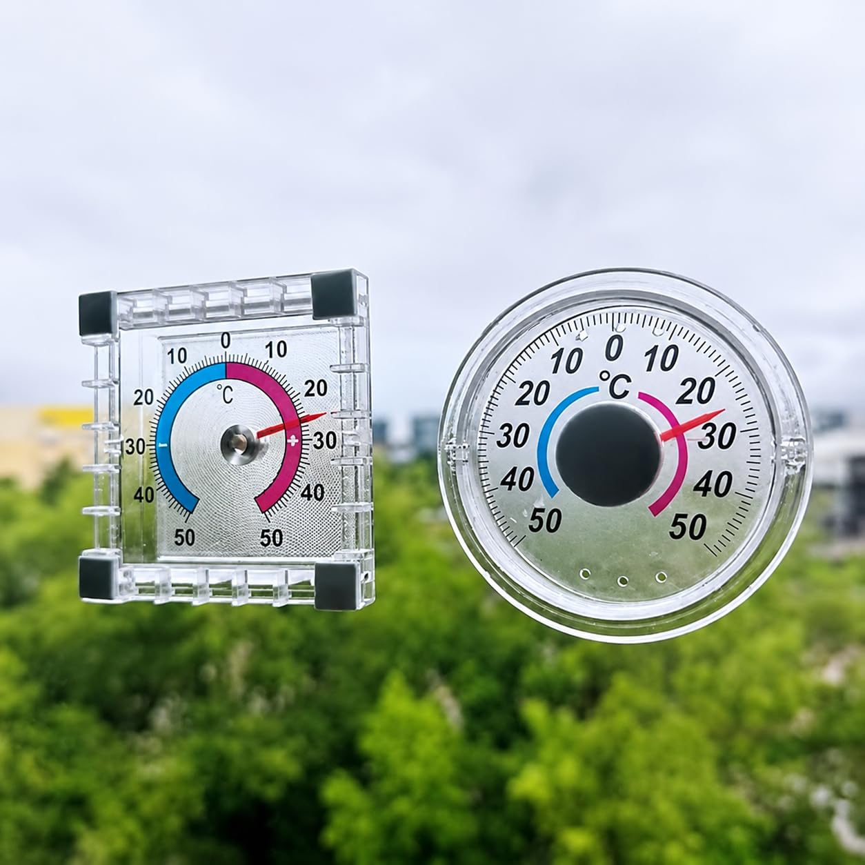 2-Pack Termômetro Higrômetro para Interior e Exterior, Medidor de Temperatura de Alta