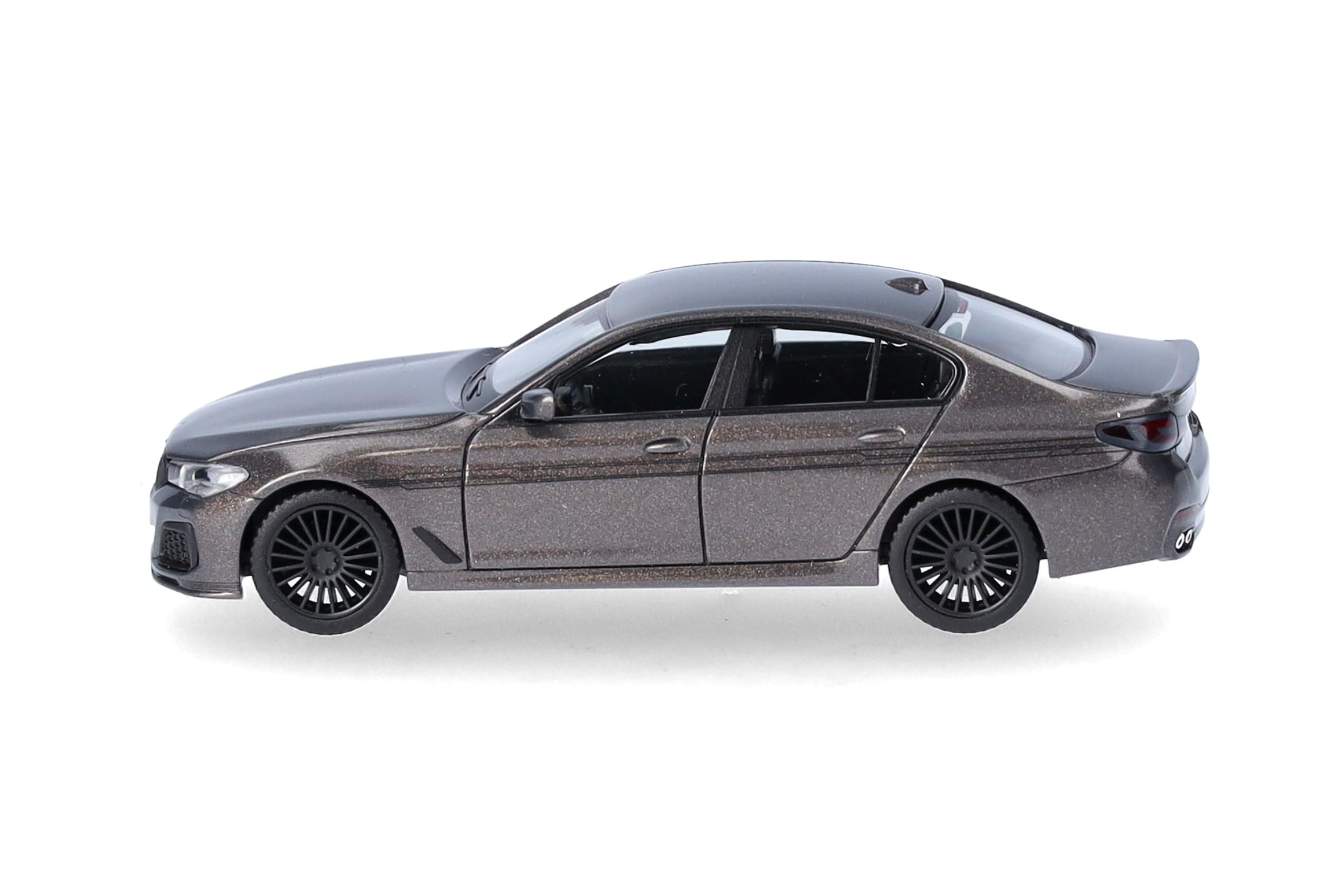 Herpa Modellauto BMW Alpina B5 Limousine, Miniatur im Maßstab 1:87, Sammlerstück, Made in Germany, Modell aus Kunststoff, Farbe: Champagner Quarz metallic