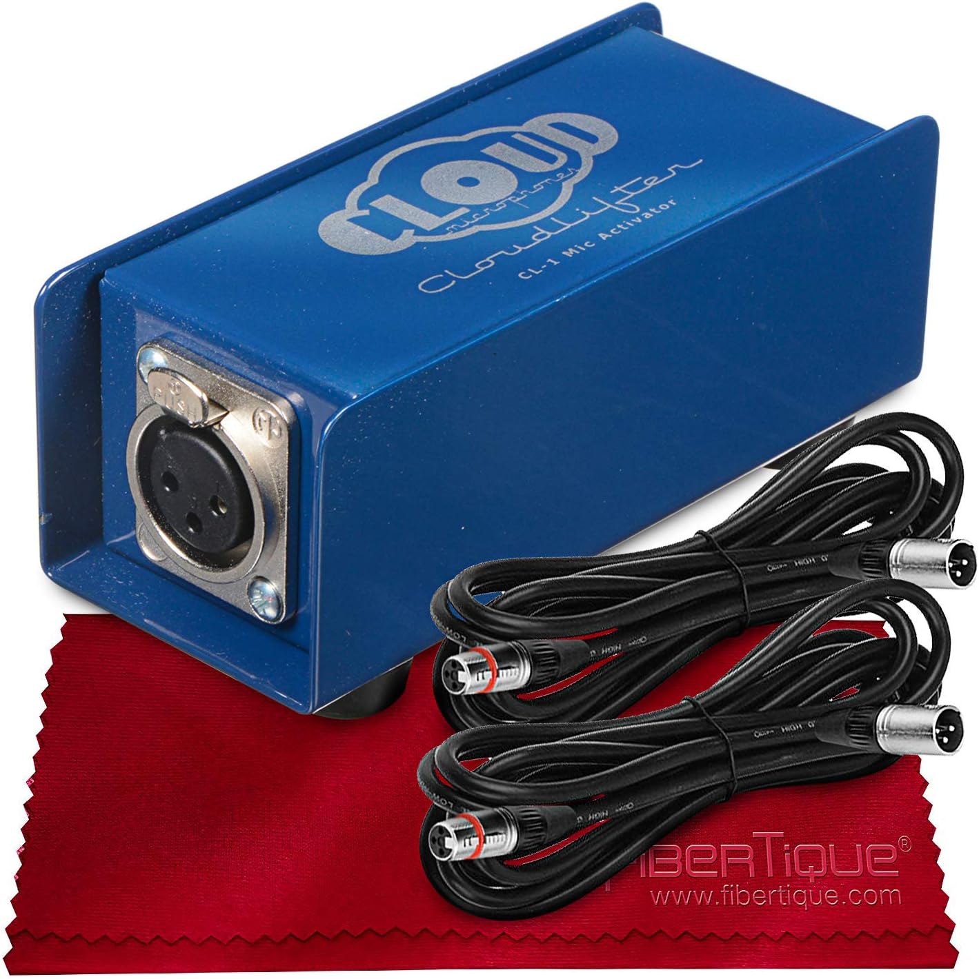 Cloud Microphones Cl-1 Cloudlifter 1-Channel Mic Activator Preamp Booster Great for Podcast, Broadcast, Livestream, Vloggersor Recordings Bundled w/Xpix Cables