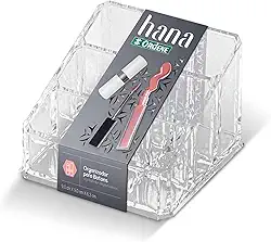 Ordene - Organizador para Batons com 9 Divisórias, Cor Transparente, Linha Hana