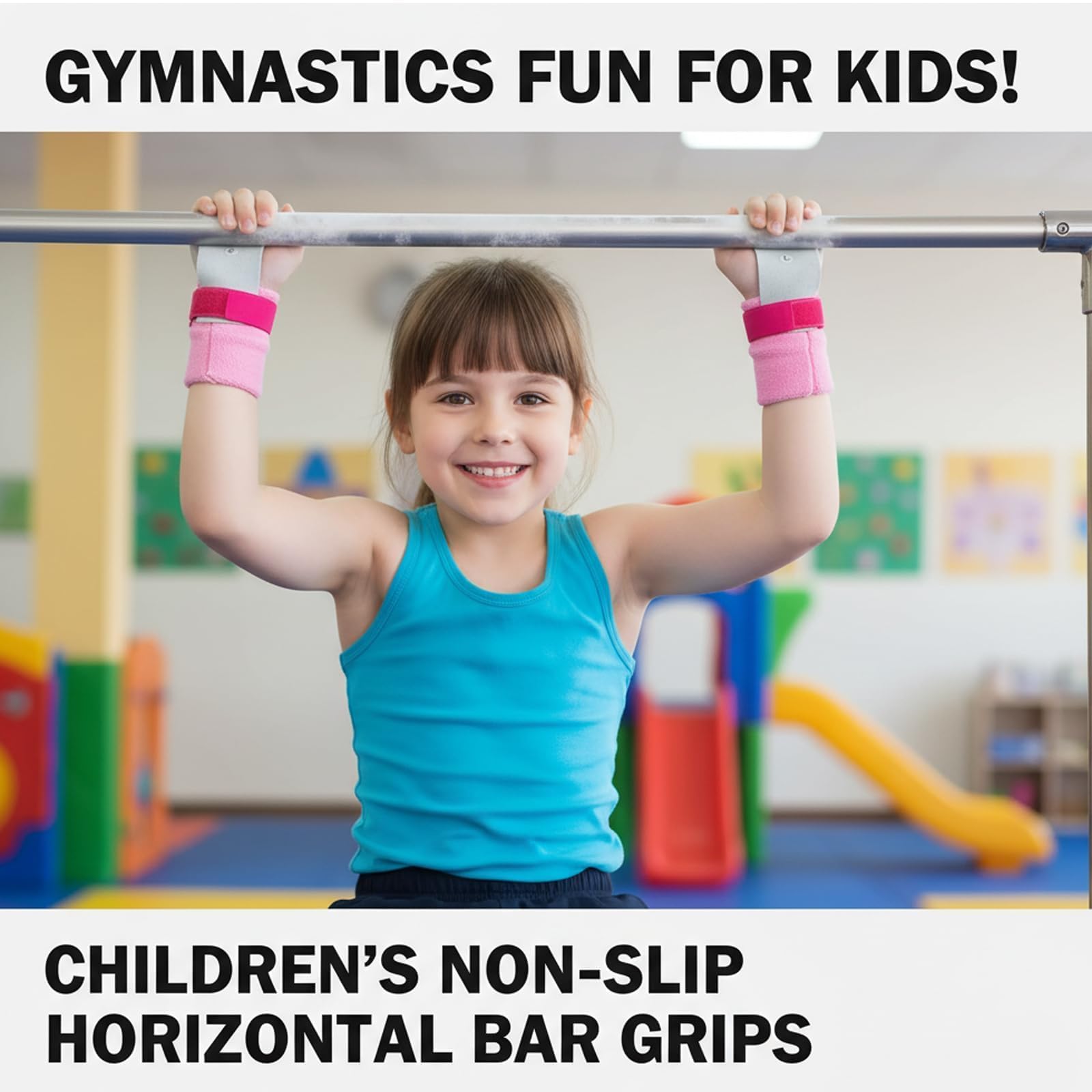 ikBrtaiay 1 muñequera + 1 par de empuñaduras de Gimnasia para niñas, jóvenes, niños, calleras Agarraderas de Entrenamiento para Mano, Palma y Muñeca - Accesorios Deportivos y de Fitness — view 6