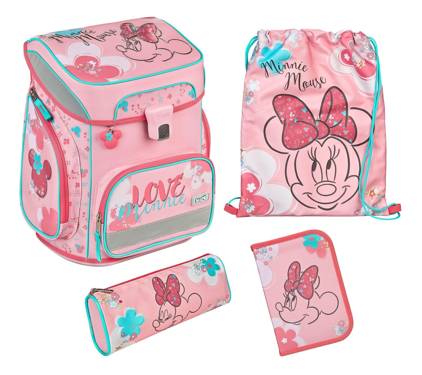 Scooli EasyFit Schulranzen-Set 5-teilig Minnie Mouse