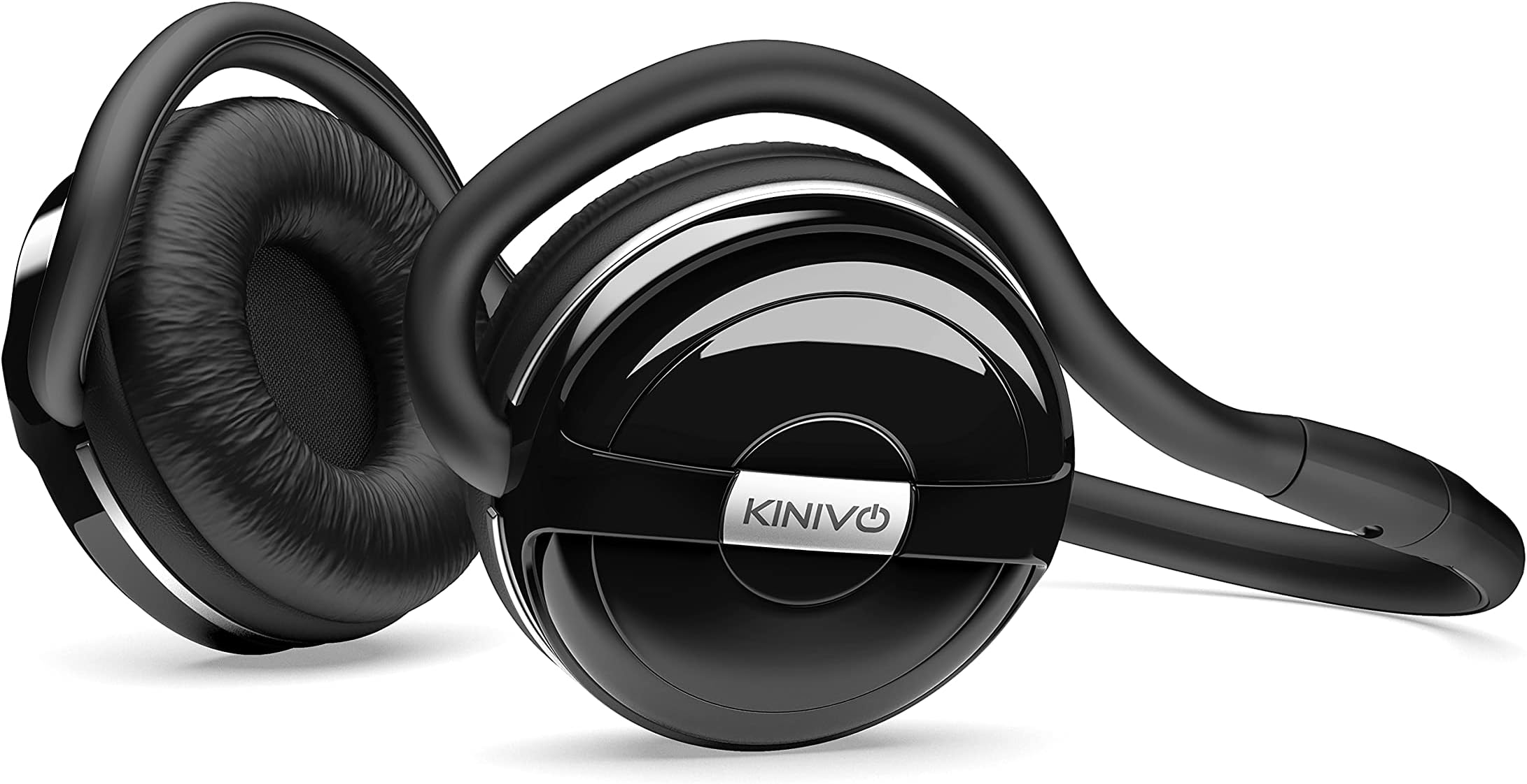 Kinivo BTH240 Bluetooth Headphones (Black, On-Ear, Wireless Music, Hands-Free Calling, Built-in Mic, Foldable, Travel Bag)