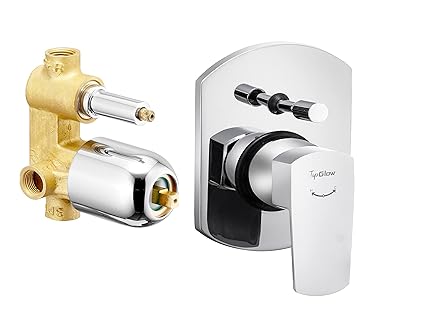 Tapglow Sqaure Single Lever 2 Inlet / 4 Way Diverter with Exposed Parts Kit Diverter