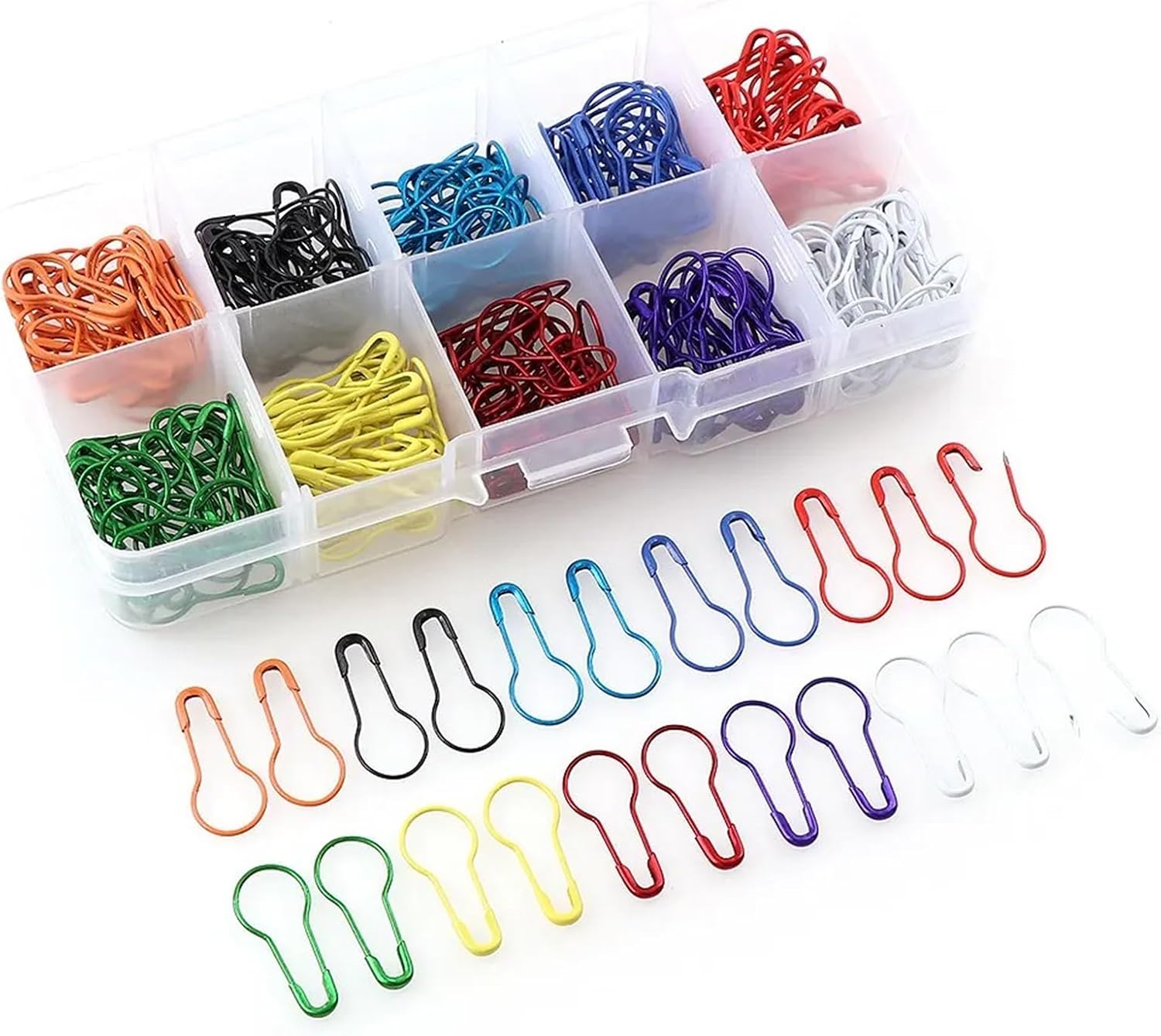 Stitch Markers 1800 Pcs Safety Pins Creative Gourd Shape Metal Clips Marker Hangtag DIY Sewing Tools Crafts Knitting Accessories(Mix)