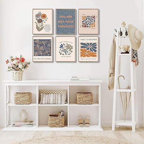 Miniatura 2 de 6 pósteres de salud mental, estilo bohemio, psicología motivacional, decoración de pared, fotos, terapia, oficina, arte de pared, citas inspiradoras