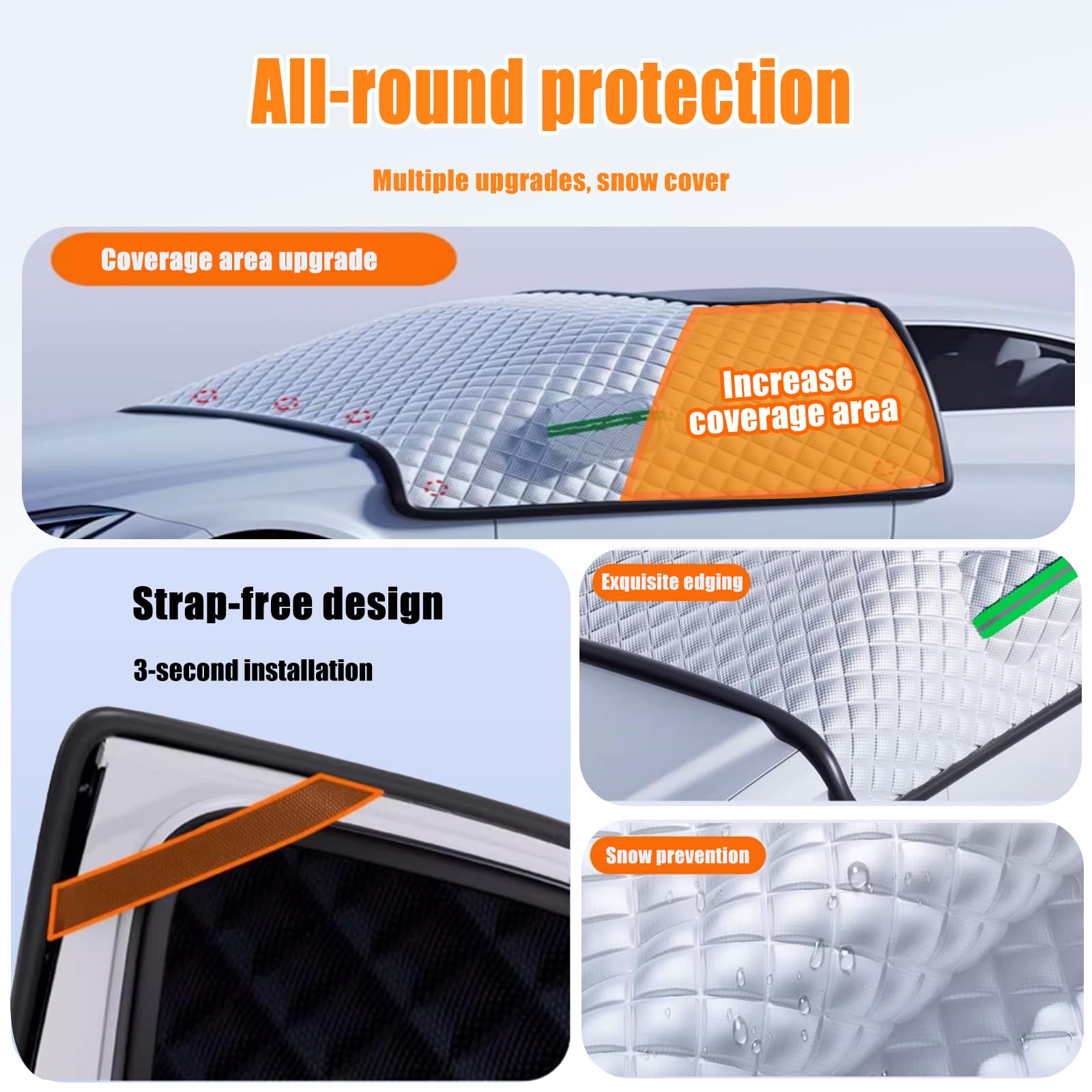 Couverture Pare-Brise Voiture pour Hyundai i20 2020-2023, Pare Brise Protection Couverture, Pare Protection pour Voiture, Protection Pare Brise Hiver