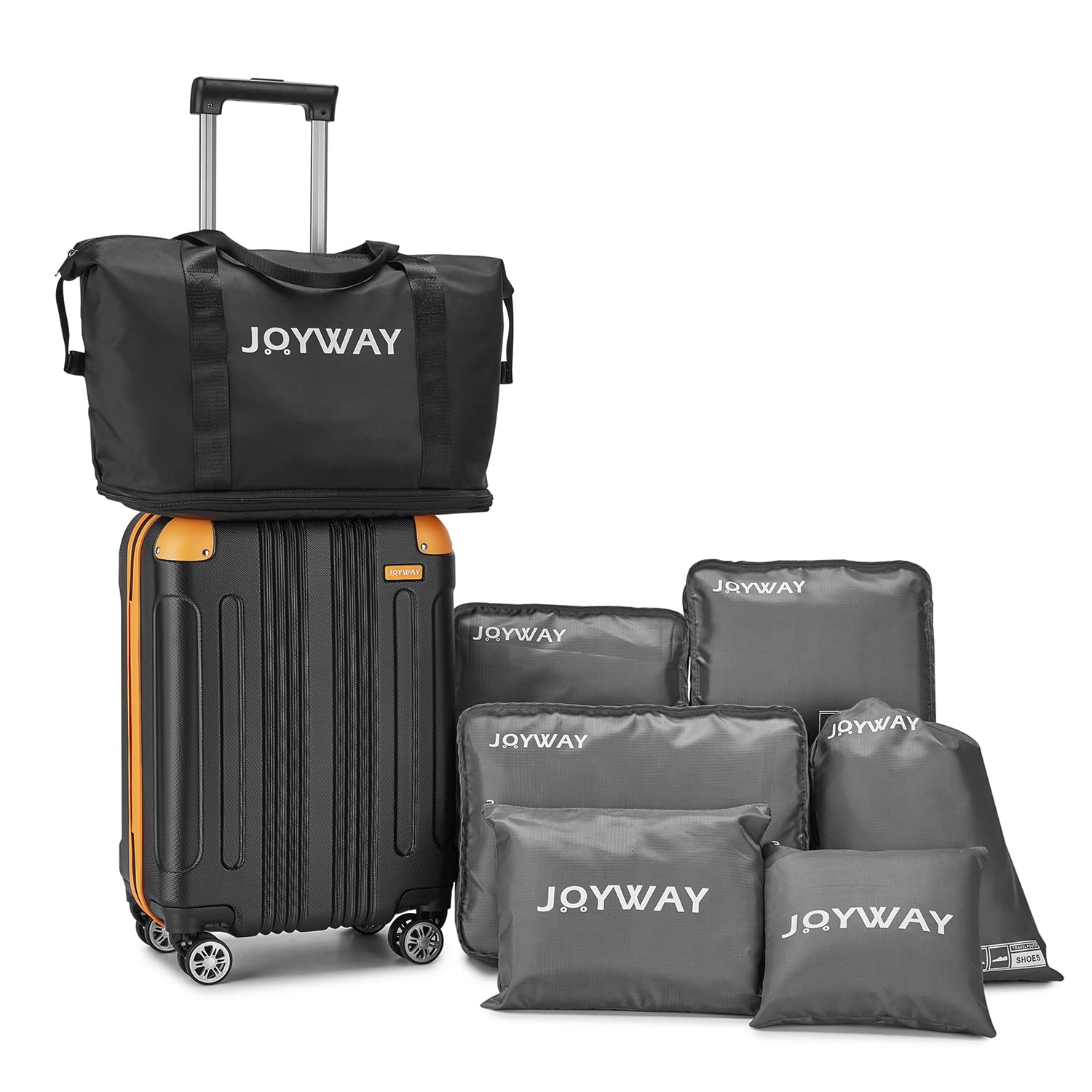 Buy Carry on Luggage 8Piece Travel Set,22x14x9 Airline Approved Suitcase with Spinner Wheels