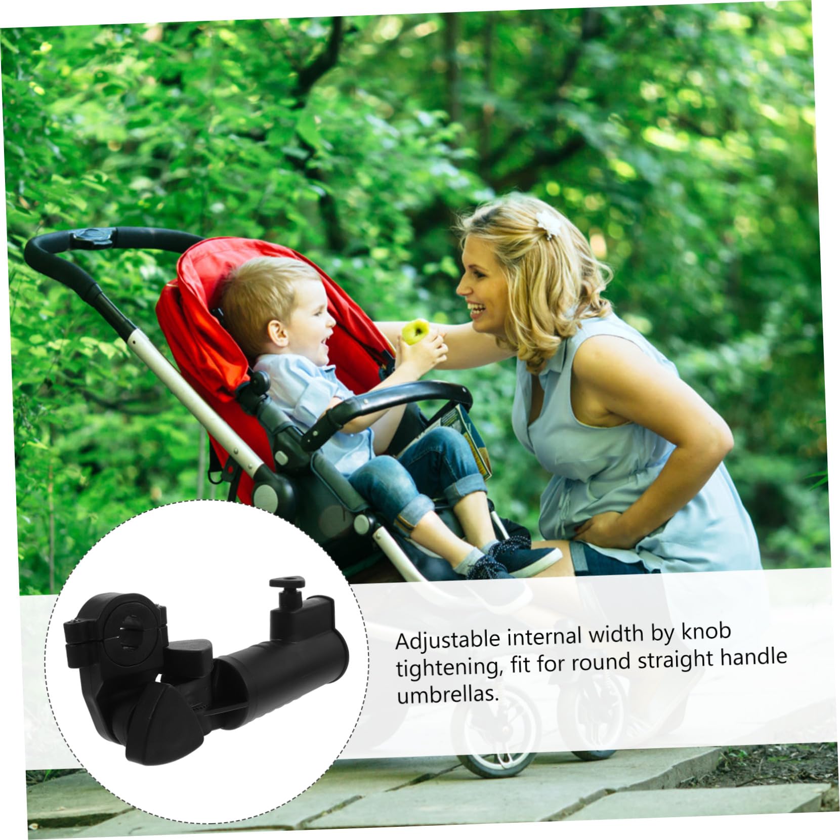 VANZACK Regenschirmhalter für Golf Universeller Schirmclip Stabile Fußklemme Geeignet für Kinderwagen Campingstuhl Leicht und Tragbar