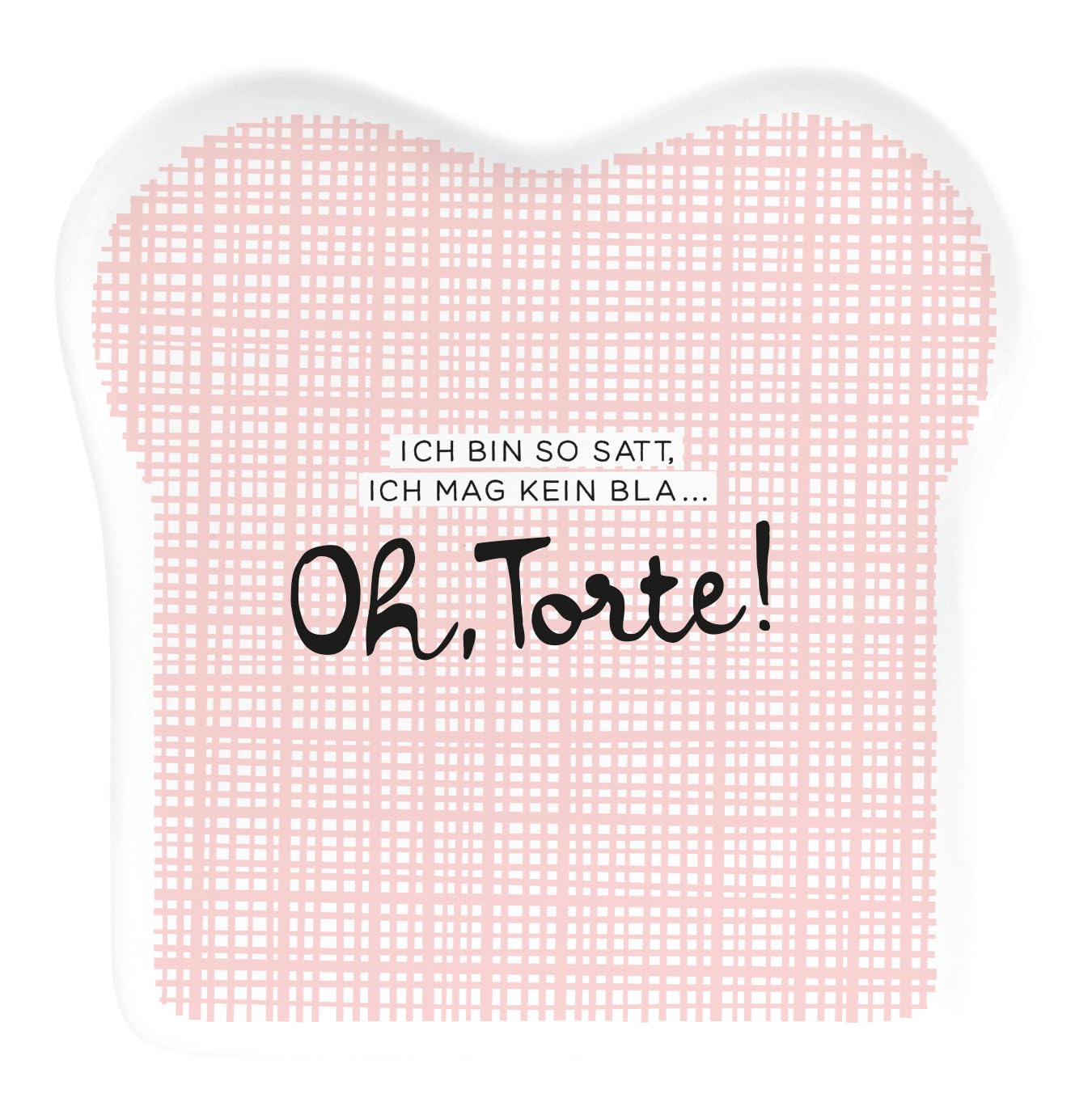 Piatto Per Toast In Porcellana "Lieblingsmensch" | Forma Fetta Di Pane | 14,5x15,5 Cm | Idea Regalo Divertente