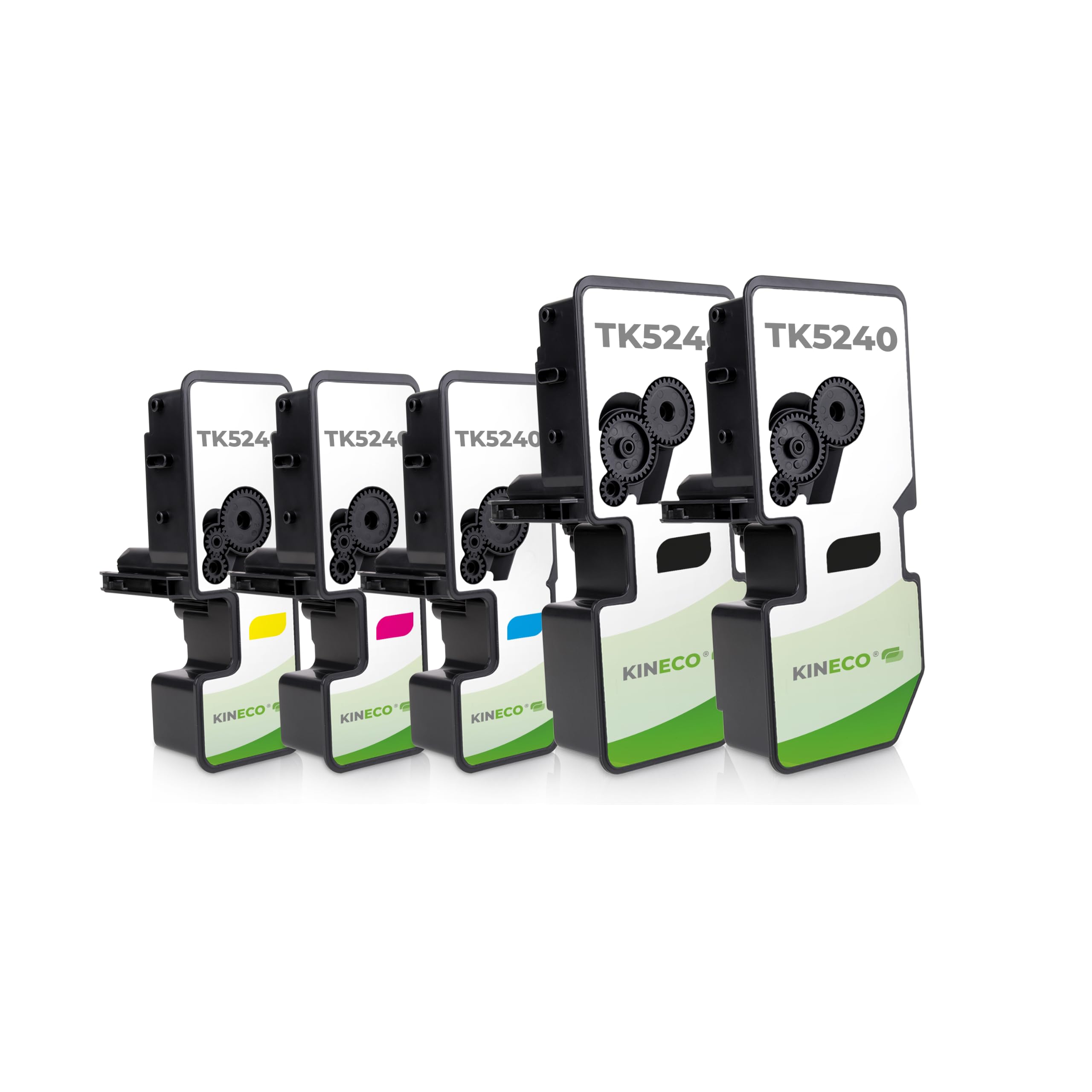 Kineco 5X Toner ersetzt TK5240 2X bk 1x CMY Multipack für Kyocera Ecosys M5526cdw P5026cdn