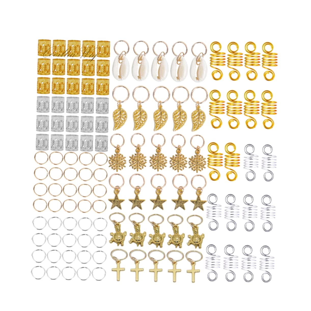 FRCOLOR 240 pezzi di tubi per capelli dreadlock accessori per capelli dreadlock anello dreadlock perline dorate per capelli bobine per trecce anello per capelli intrecciate intrecciate trecce