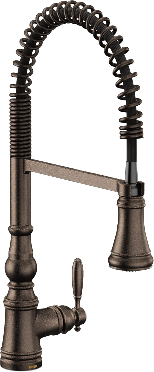 Moen Weymouth Oil Rubbed Bronze One Handle Spring Pulldown Kitchen