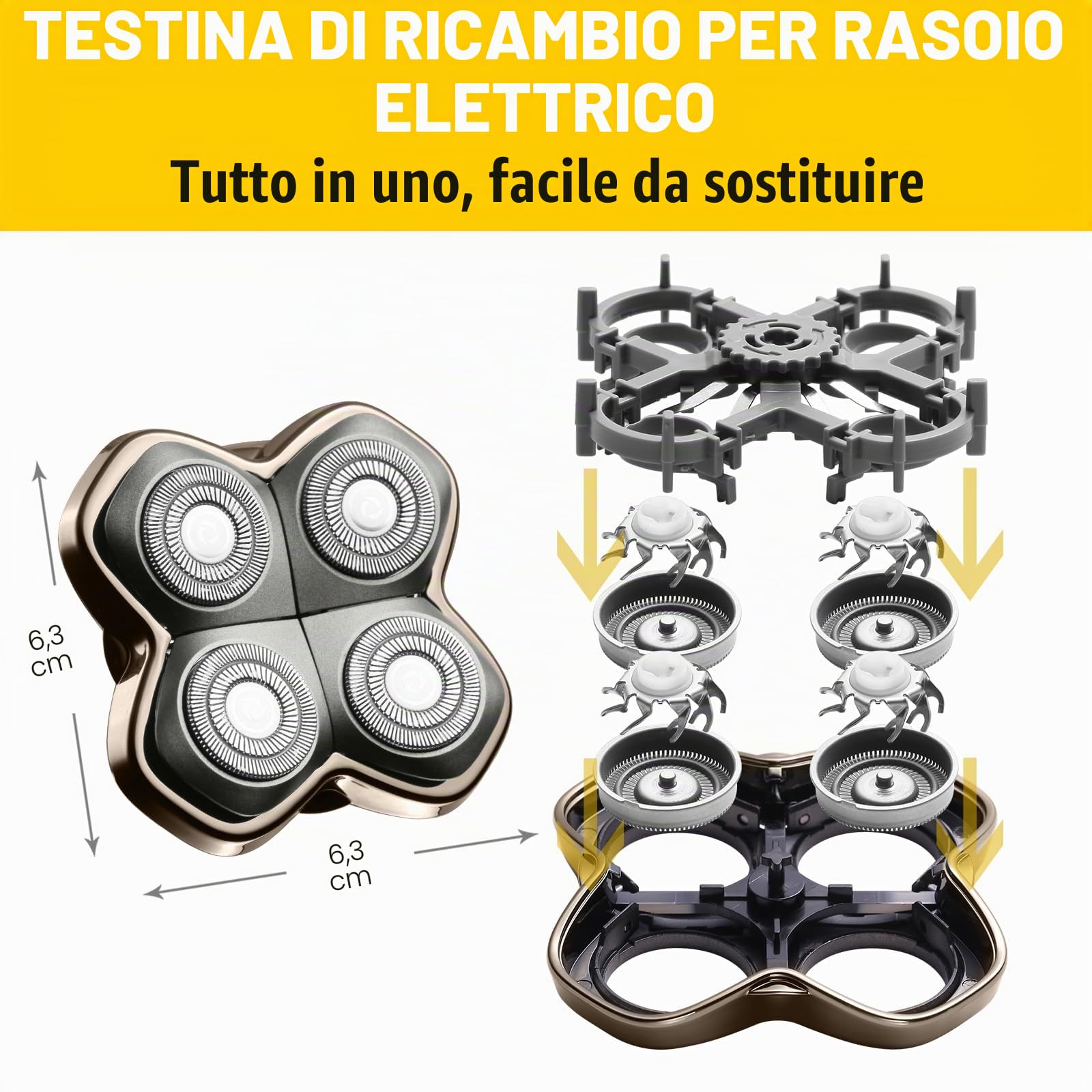 Testine di ricambio Pro 4 per rasoi testa Pitbulls Gold, Silver, Platinum e Butterfly Kiss
