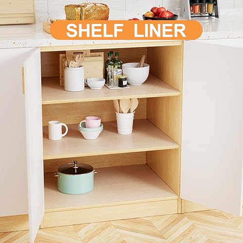 Miniatura 2 de Revestimiento transparente de 16 pulgadas de ancho impermeable para armarios de despensa, lavable y fácil de cortar para cocinas, 16 x 300 pulgadas