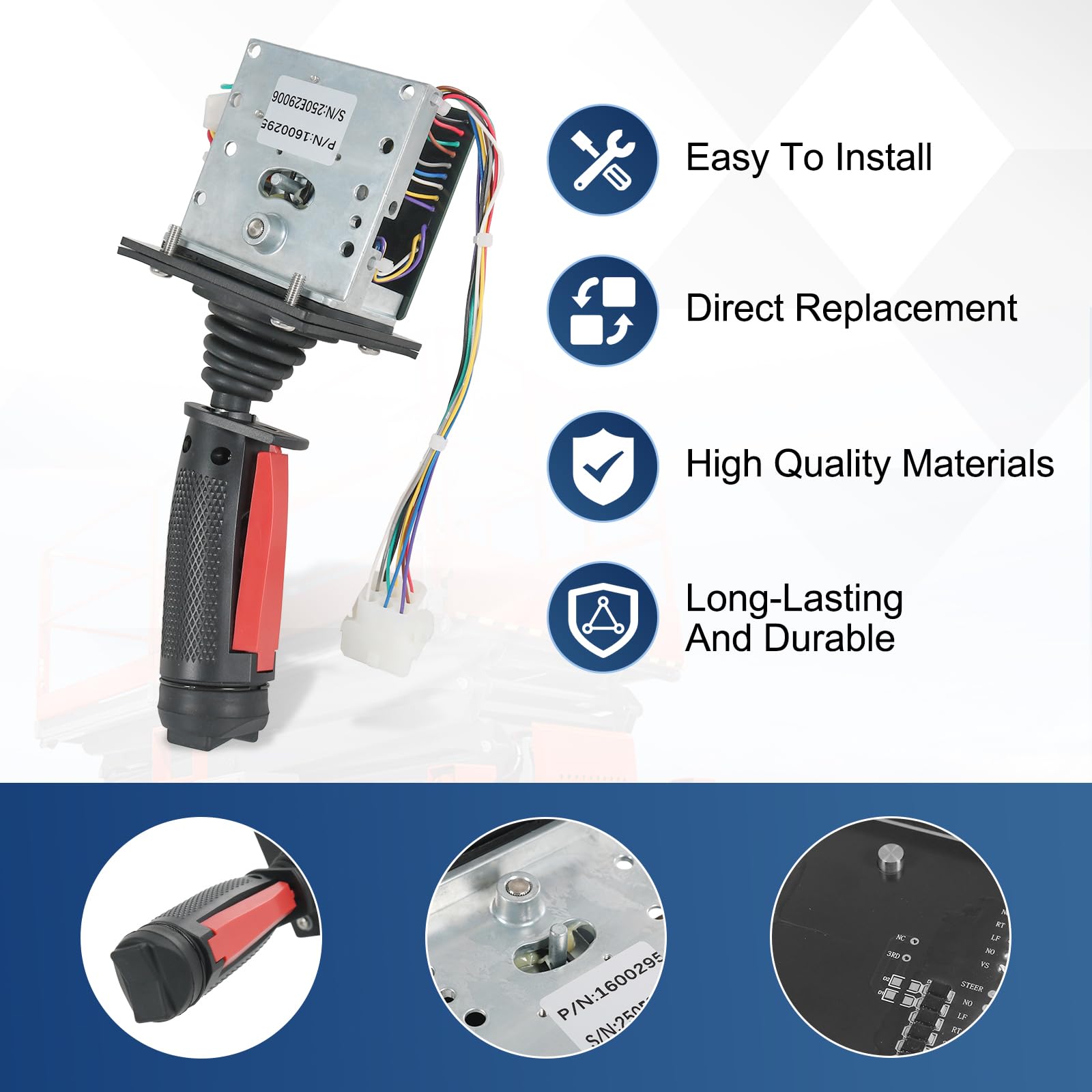 RALBDX Controlador de joystick 1600295 JLG1600295 compatible con elevador de tijera E2 1532E2 1932E2 2032E2 2632E2 2646E2 3246E2
