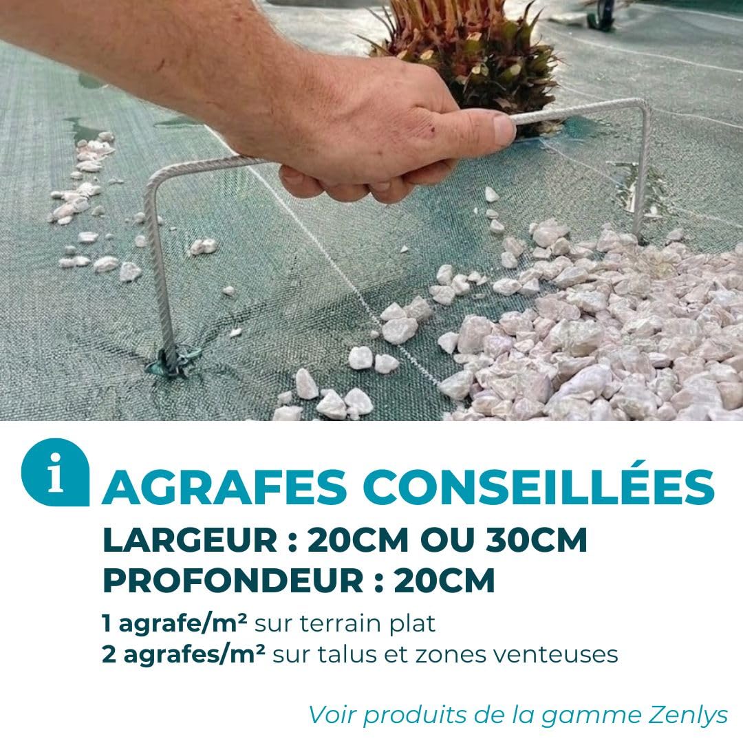 130g/m2 Toile Bache de paillage tissée Anti-Mauvaises Herbes Largeur 5,15m Longueur 5m