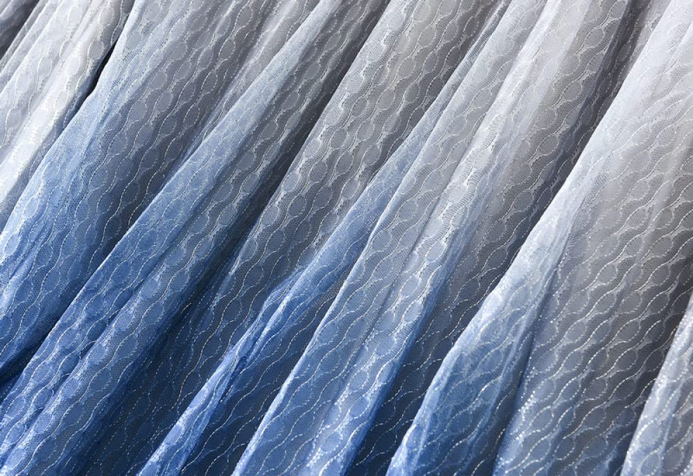 Gonne Da Donna,Gonna Longuette Da Donna Gonna A Pieghe In Tulle Elastico A Vita Alta Sfumata Blu Gonna A Pieghe In Tulle A-Line Altalena Increspato Moda A Strati Semplici Gonne Lunghe Per Ragazze Si