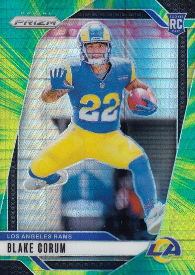 Football Trading Card 2024 Panini Prizm Prizm Hyper #308 Blake Corum EX/NM RC Rookie 104/180 Rams