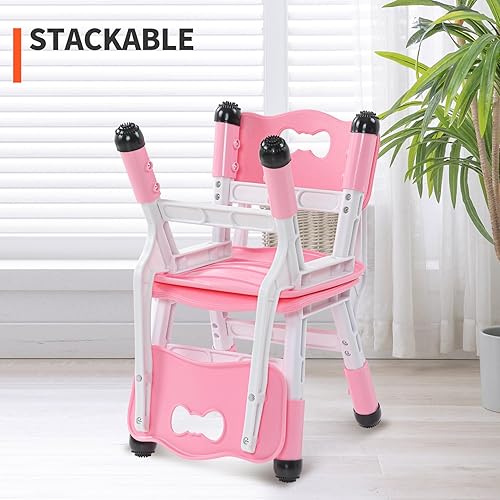 Miniatura 6 de UNICOO Silla para niños, silla de aula para niños adecuada para el aula familiar, preescolar, guardería, sala de juegos, silla infantil de altura