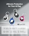 Belkin Apple AirTag Secure Holder with Key Ring - Durable Scratch Resistant Case With Open Face & Raised Edges - Protective AirTag Keychain Accessory For Keys, Pets, Luggage, Backpacks - 2-Pack White gallery image