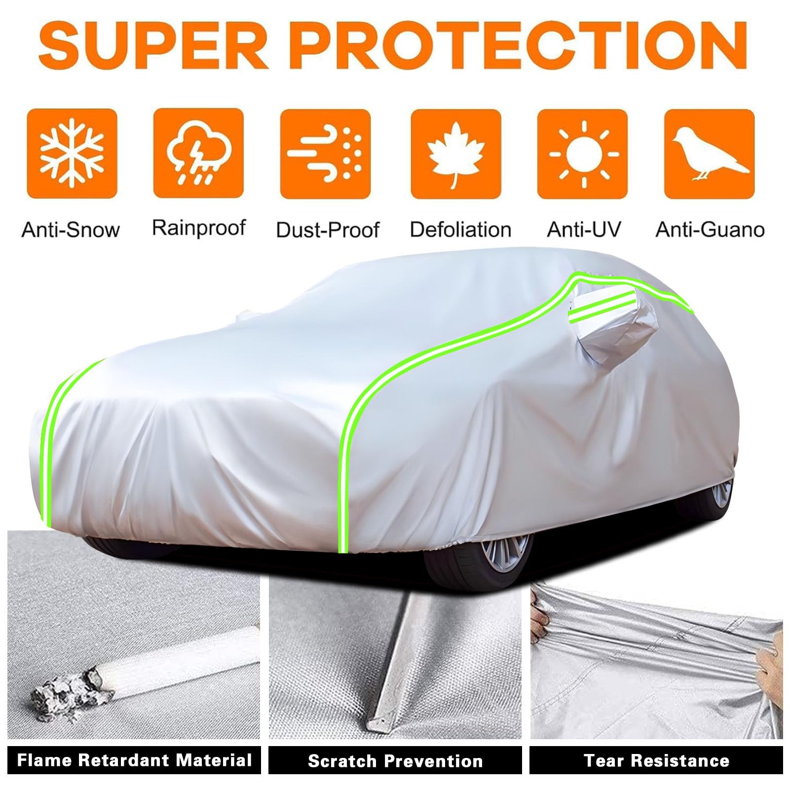Funda Coche Impermeable para Datsun 1200 Sedan 1970-1973 Funda de Coche Resistente a los Rayos UV Antipolvo y Antiarrañazos–Protección Total para Interior y Exterior