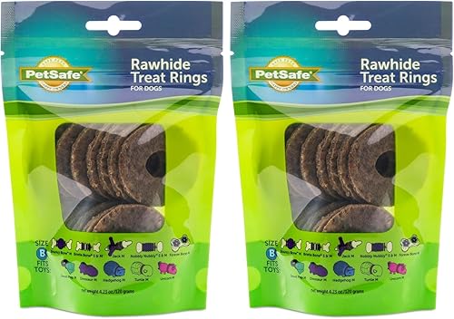 Miniatura 8 de PetSafe - Anillos de piel cruda natural, anillos de juguete para perro, recambios para juguetes de perros pequeños, medianos, grandes y variados