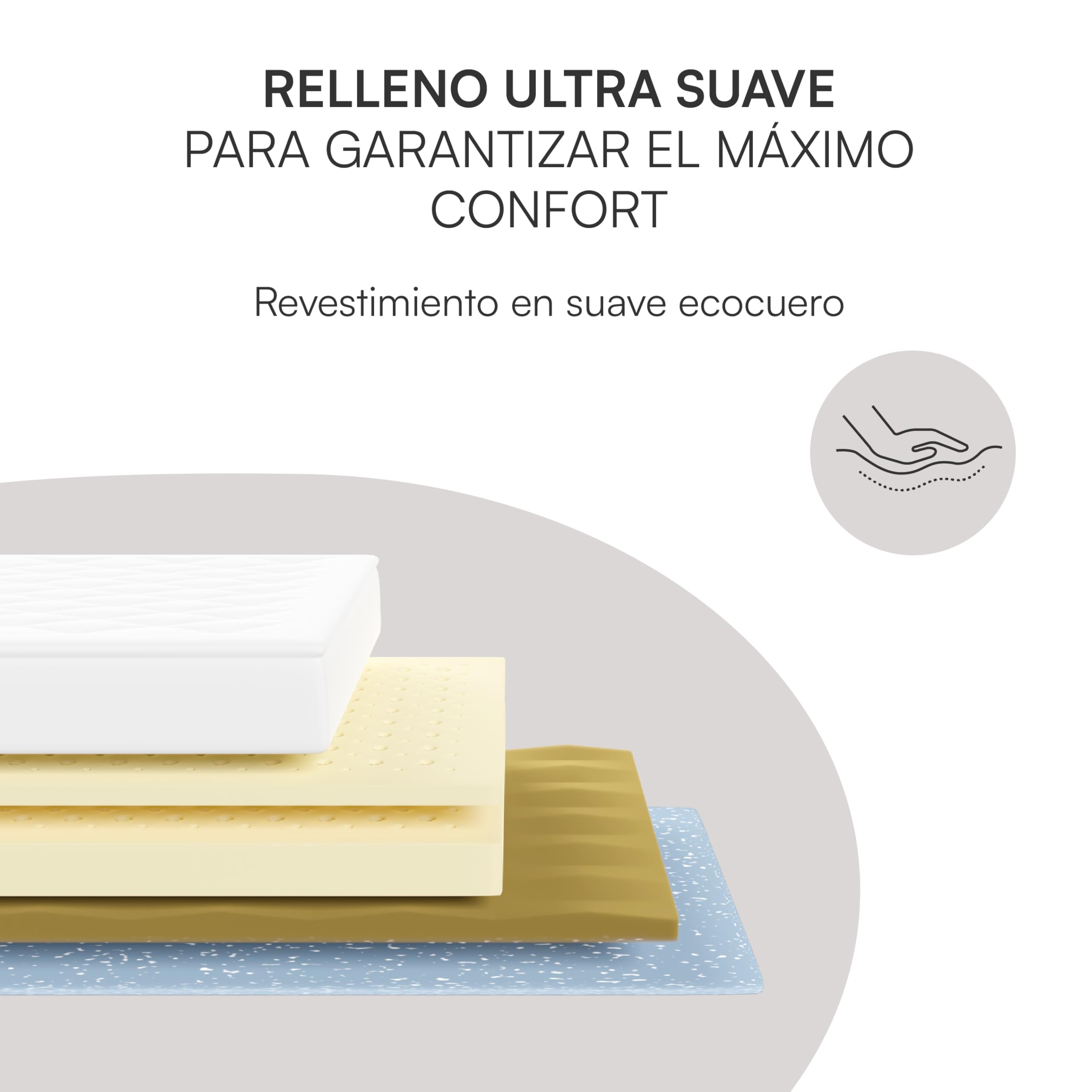 Baroni Home Silla de Oficina de Tela Giratoria de 360°, Silla Acolchada De Oficina con Altura Ajustable sin Reposabrazos, Asiento Ergonómico, Gris, 44x50x110 cm