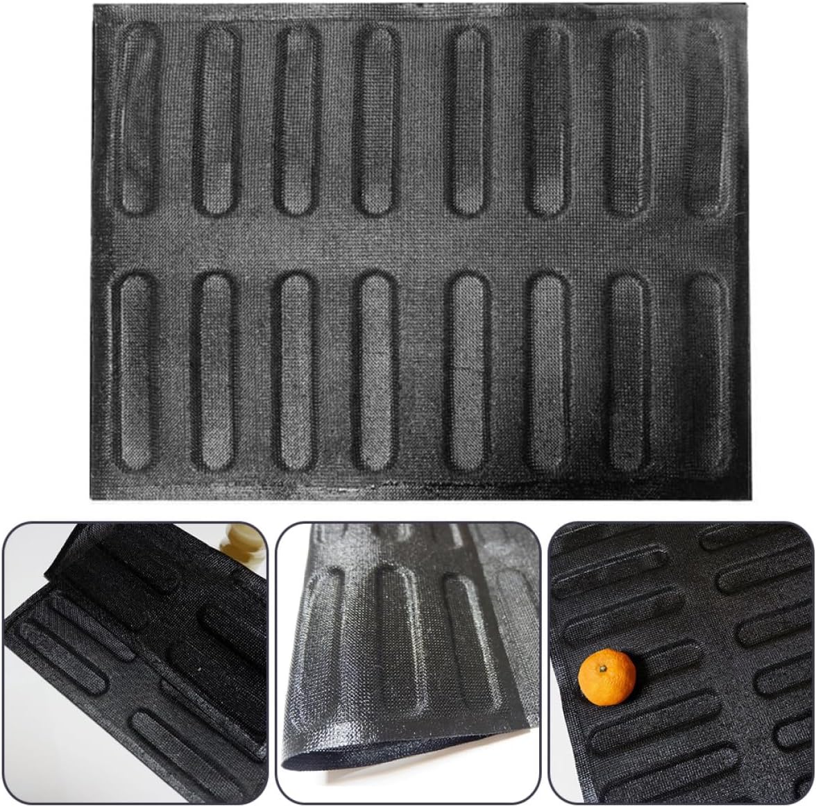 Multi-functional Silicone Bread Pan for Baking French Baguettes Non-stick Perforated Design for Even Cooking for Daily Use Standard Ovens