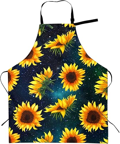 Lindos delantales para mujeres y hombres con bolsillos, cuello ajustable, cocina, cocina