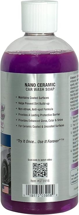Gliptone Professional SiO2 Enhanced Ceramic Car Wash Soap, 16 Fl Oz