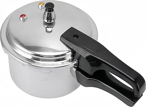 Olla a presión de aluminio de 3.2 cuartos de galón, mini olla a presión de aleación de aluminio, parte inferior de 7.1 in, para estufa de gas