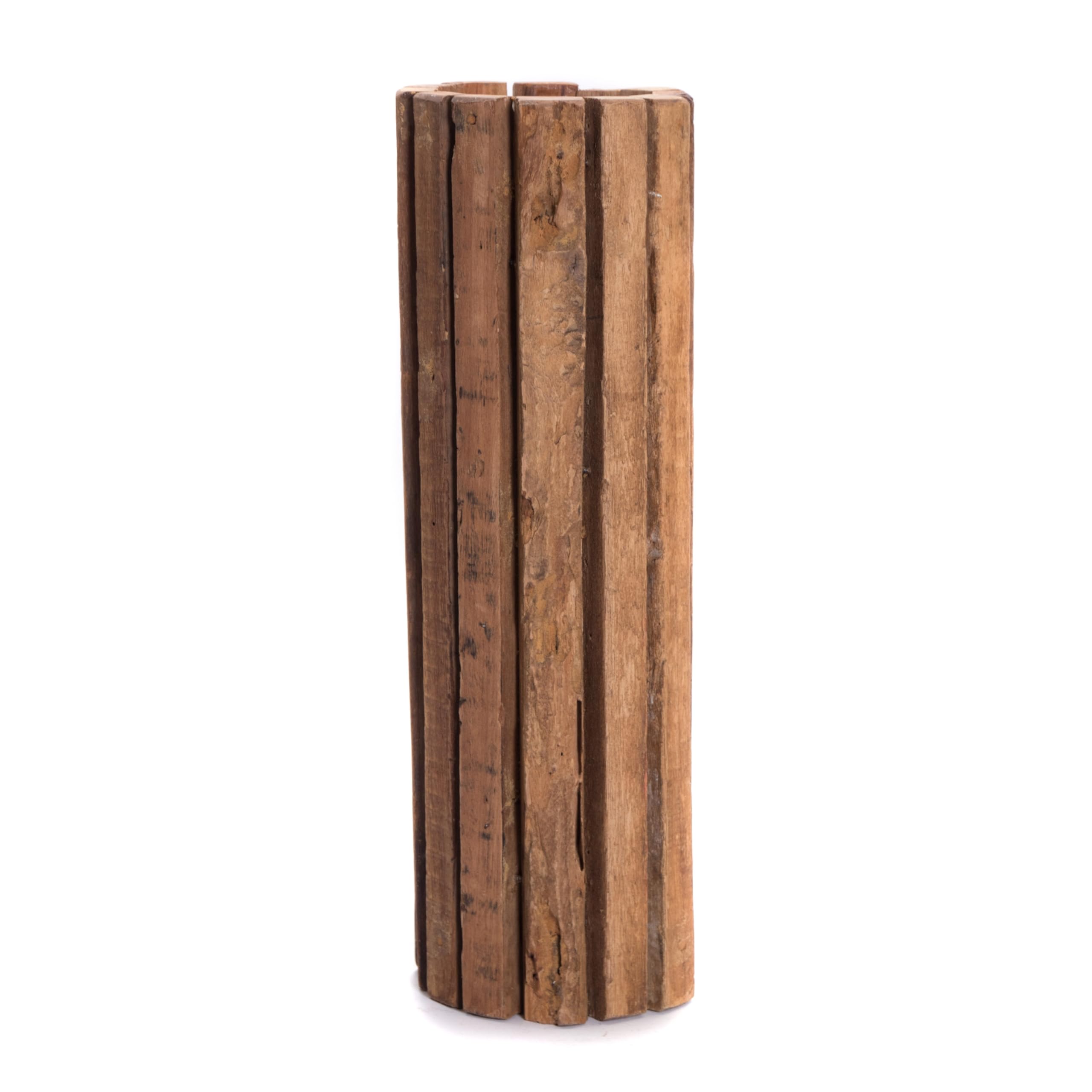Świece kolumna Spira 55 | 55 cm, mahoń/drewno tekowe | świecznik kolumna, świecznik, kolumna dekoracyjna, podest na kwiaty, kolumna na rośliny, podłoga świecznik