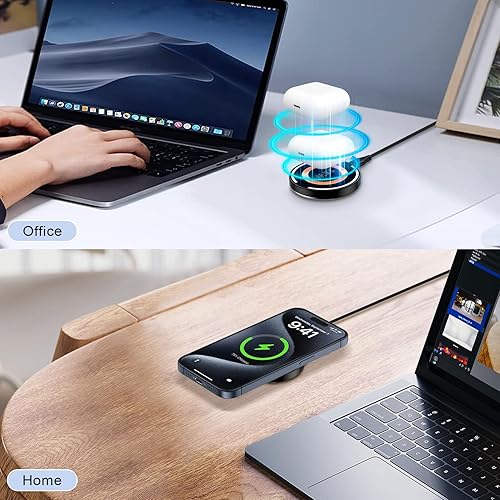 Miniatura 6 de Pixel 8Pro - Cargador inalámbrico de 15 W, carga rápida para Google Pixel 8/7/6/5/4, estación magnética magnética de carga inalámbrica Mag-Safe para