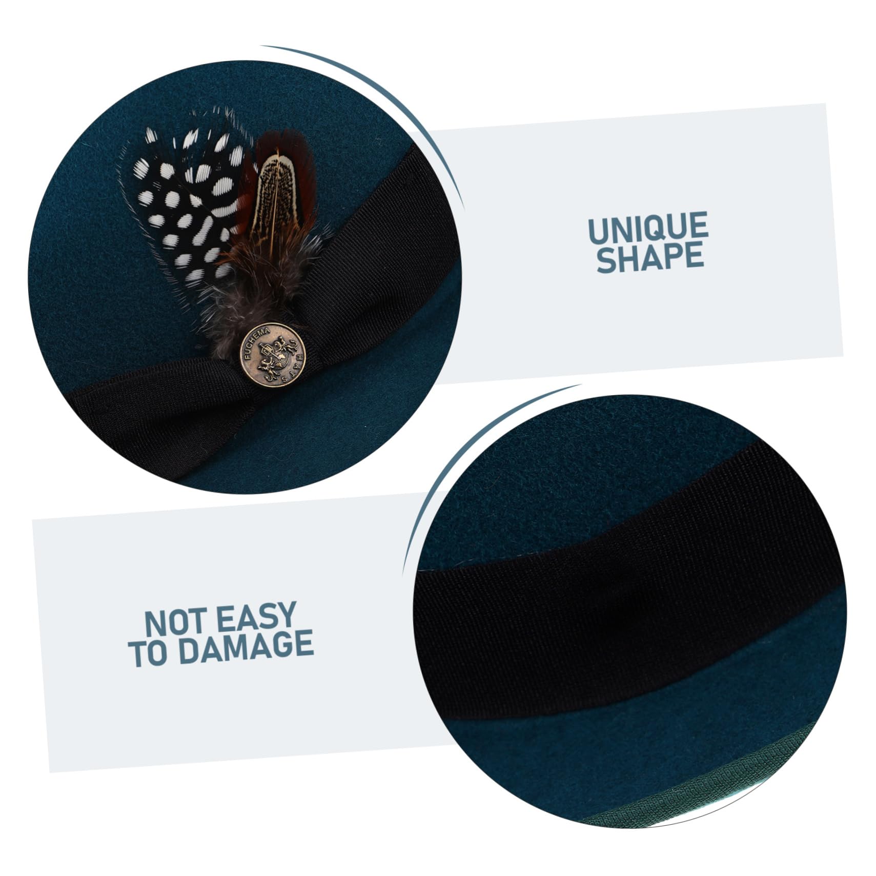 Beaupretty Sombrero De Fieltro para Sombrero De Ajustable Adecuado para Eventos y Fiestas