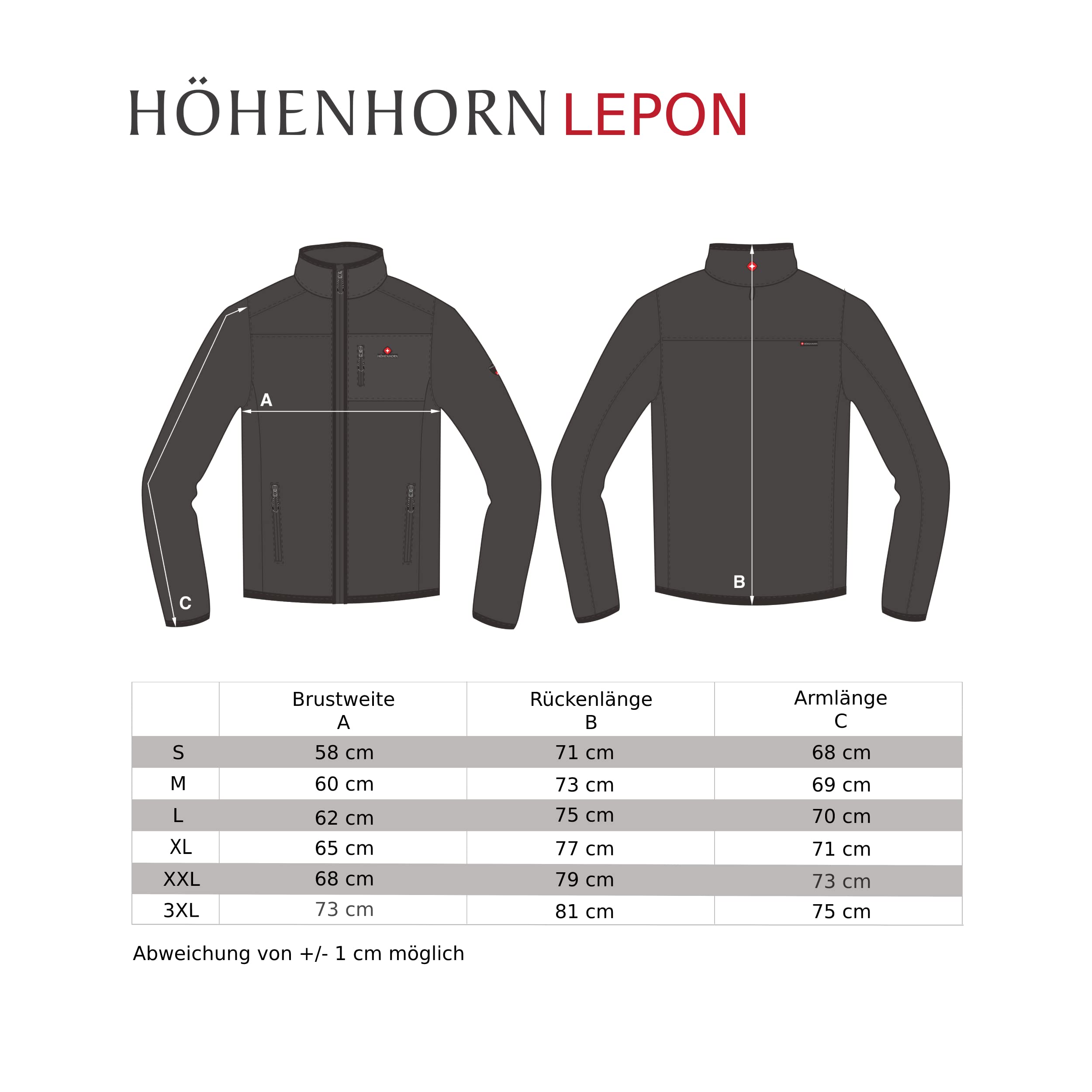 Höhenhorn Lepon męska kurtka przeciwwiatrowa, kurtka przeciwdeszczowa, anorak, kurtka treningowa z kieszenią na piersi, rozm. S do 3XL
