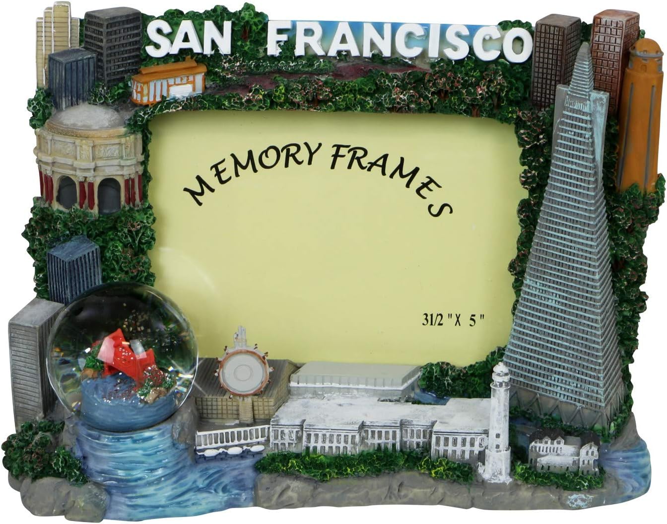San Francisco Picture Frame with Snow Globe 3.5 x 5 Inch Photo Frame