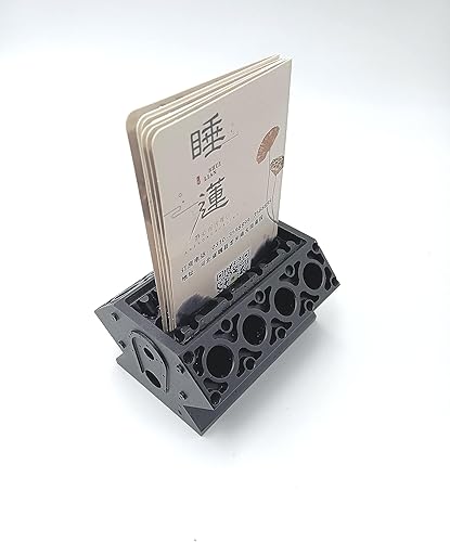 Miniatura 4 de Soporte para tarjetas de visita de mecanizado CNC, soporte de tarjeta de visita de aluminio, organizador de tarjetas de visita de granallado, V8