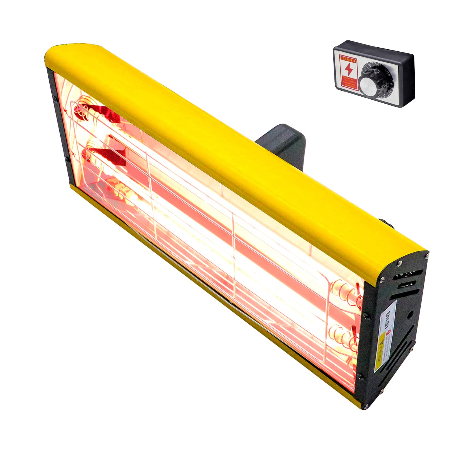 DATOUBOSS 2000W Lampada Infrarossi per Carrozzeria Palmare(40–200 °C, Superficie di Asciugamento 420 x 500 mm, Timer 1–90 min) Lampada per asciugare la Vernice della carrozzeria