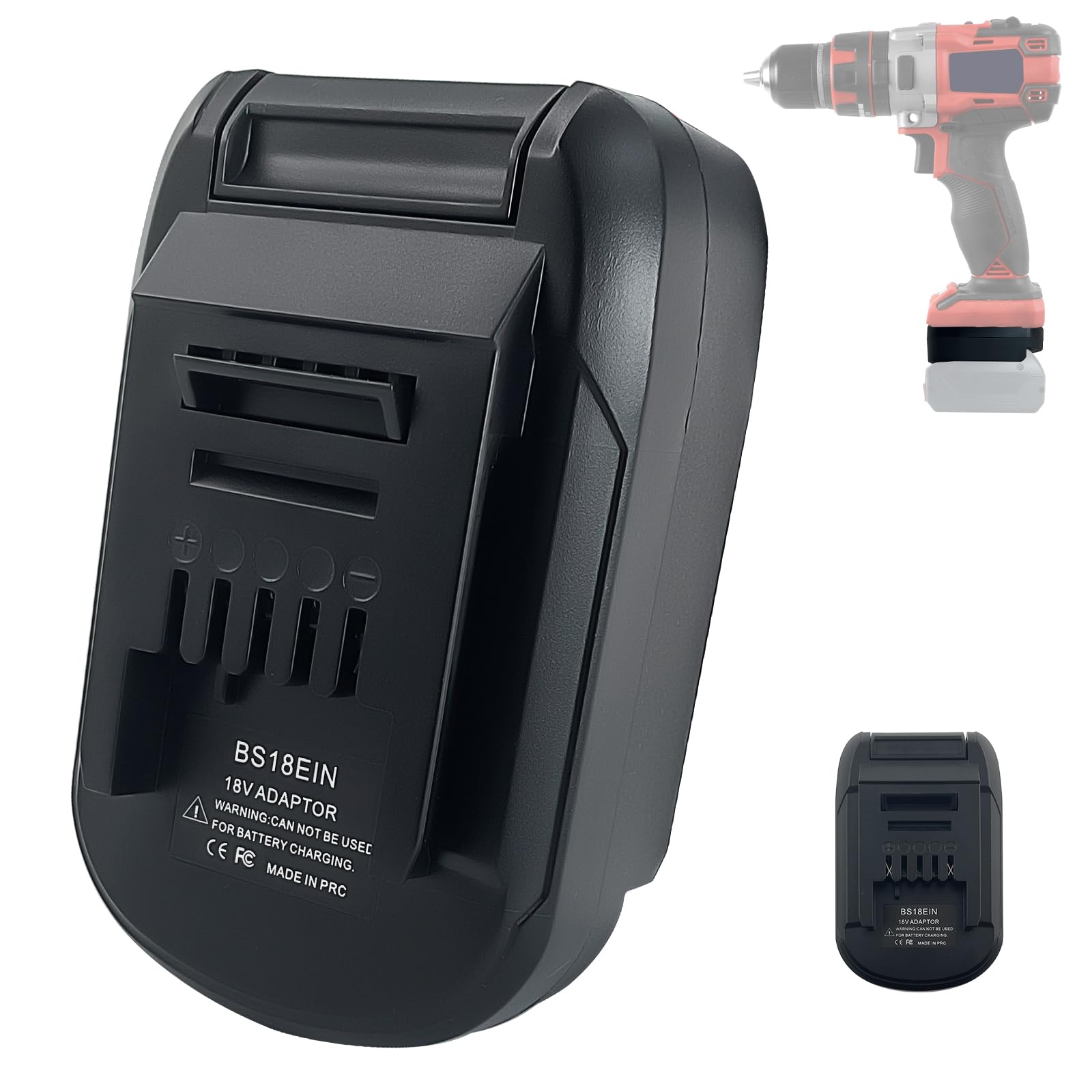 Adaptateur de Batterie BS18EIN pour Bosch GBA 18V Batteries vers Outils électroportatifs Einhel. Adaptateur pour Bosch Batteries(Bleues) vers Outils Einhel 18V.