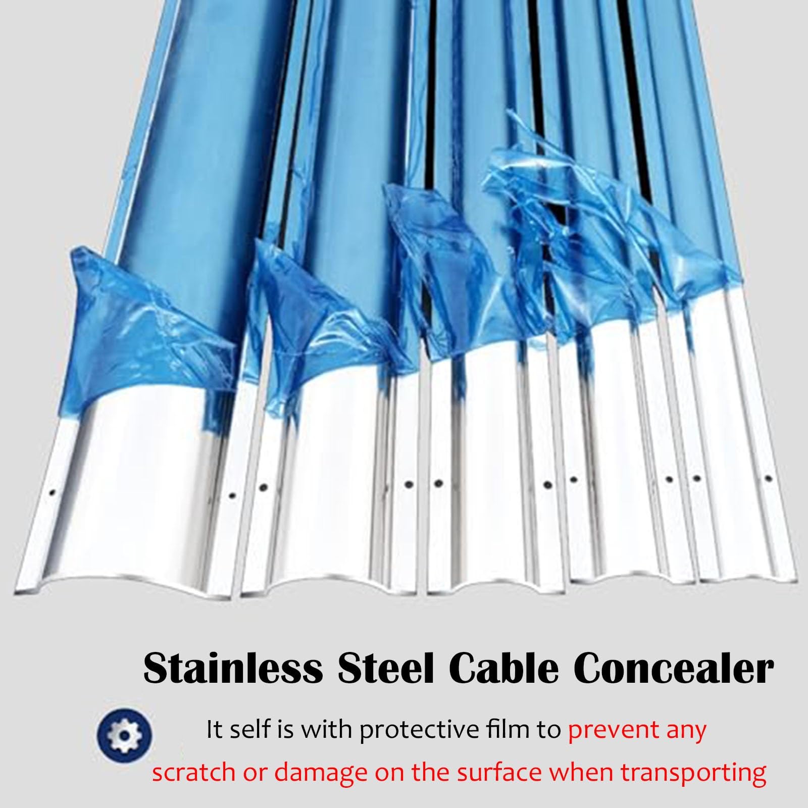 calpestabile passacavi Copertura Per Cavi In ​​metallo Per Canaline, Larghezza 40, 46, 53, 60, 80, 100, 115 Mm, Protezione Per Cavi In ​​acciaio Inossidabile Con(20 PCS,Outer width 100mm)