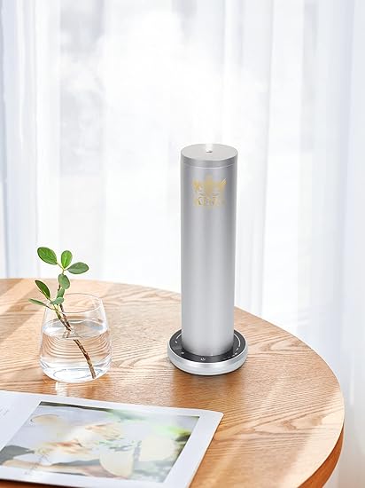 Review Wireless Aromatherapy Diffuser Oil Machine – Fragrance Oil Scent Diffusers for Home – Cold Air Diffuser for Office – Aroma Diffuser for Home, Hotel, Spa (Silver)