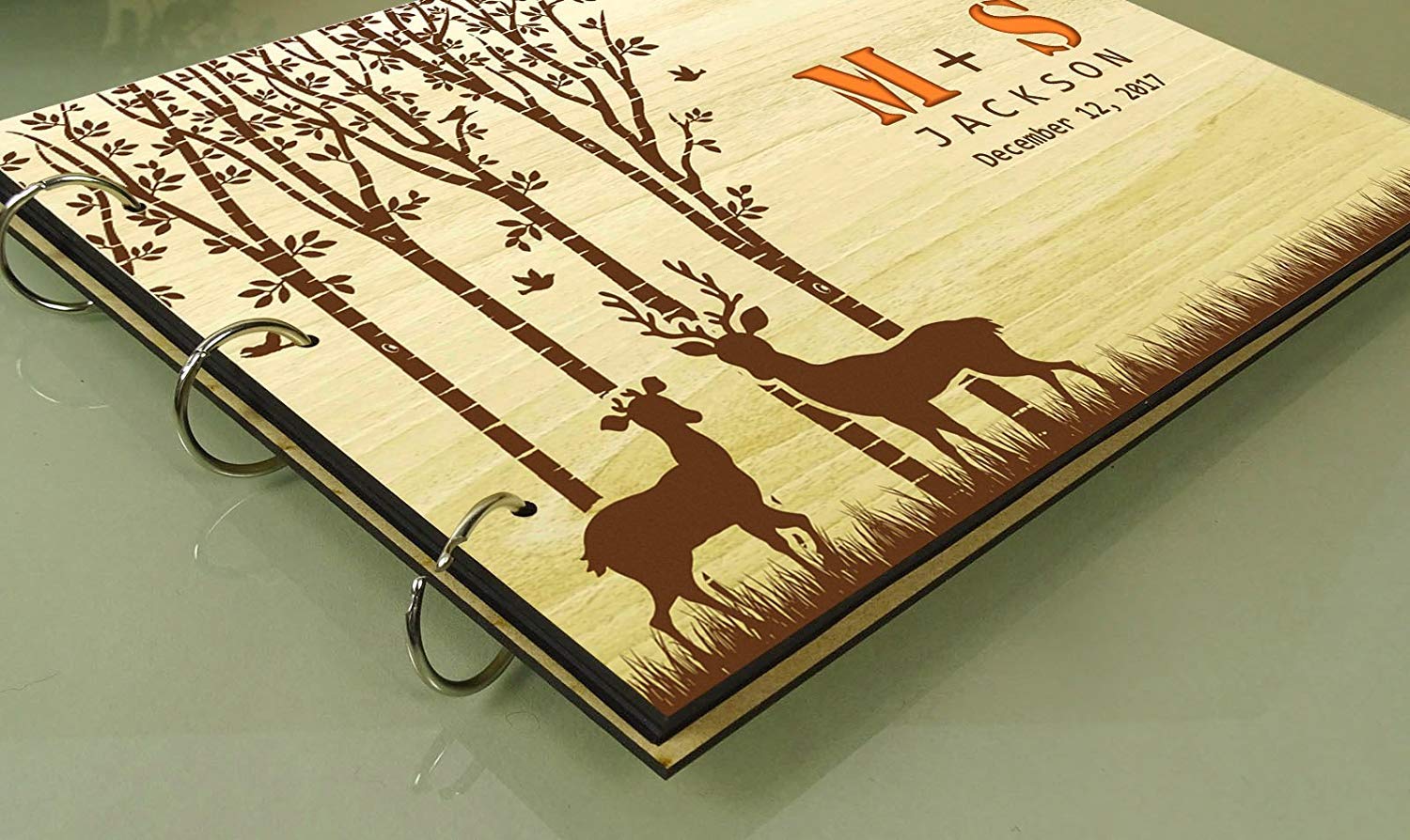 Darling Souvenir Baum Hochzeit Gästebuch Mit Hirsch Personalisierte Name Und Datum Einklebebuch Foto Alben Buch