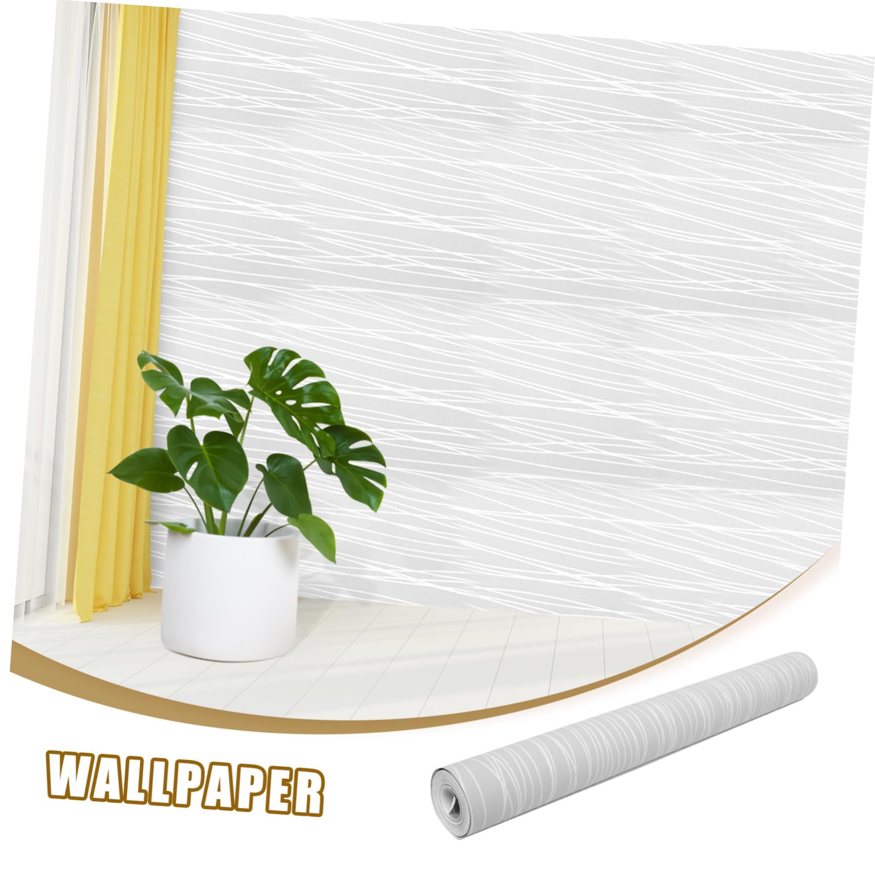 Housoutil Rollo de Papel Tapiz Texturizado No Tejido de Fácil Instalación para Decoración de Dormitorio Y Baño