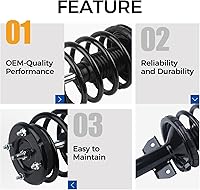 Vista 4 de PAROD Par de amortiguadores delanteros completos 172138 para Ford Mustang 2005 2006 2007 2008 2009 2010